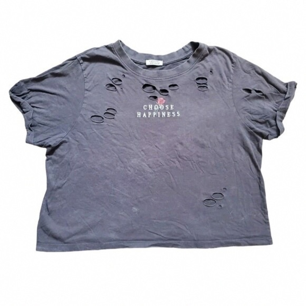 Distressed Gray Graphic T-Shirt
